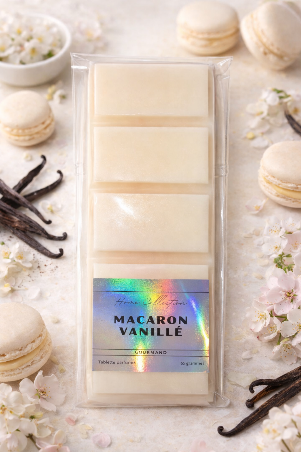 Tablette de fondant parfumé – Cire de Colza (65 GR)