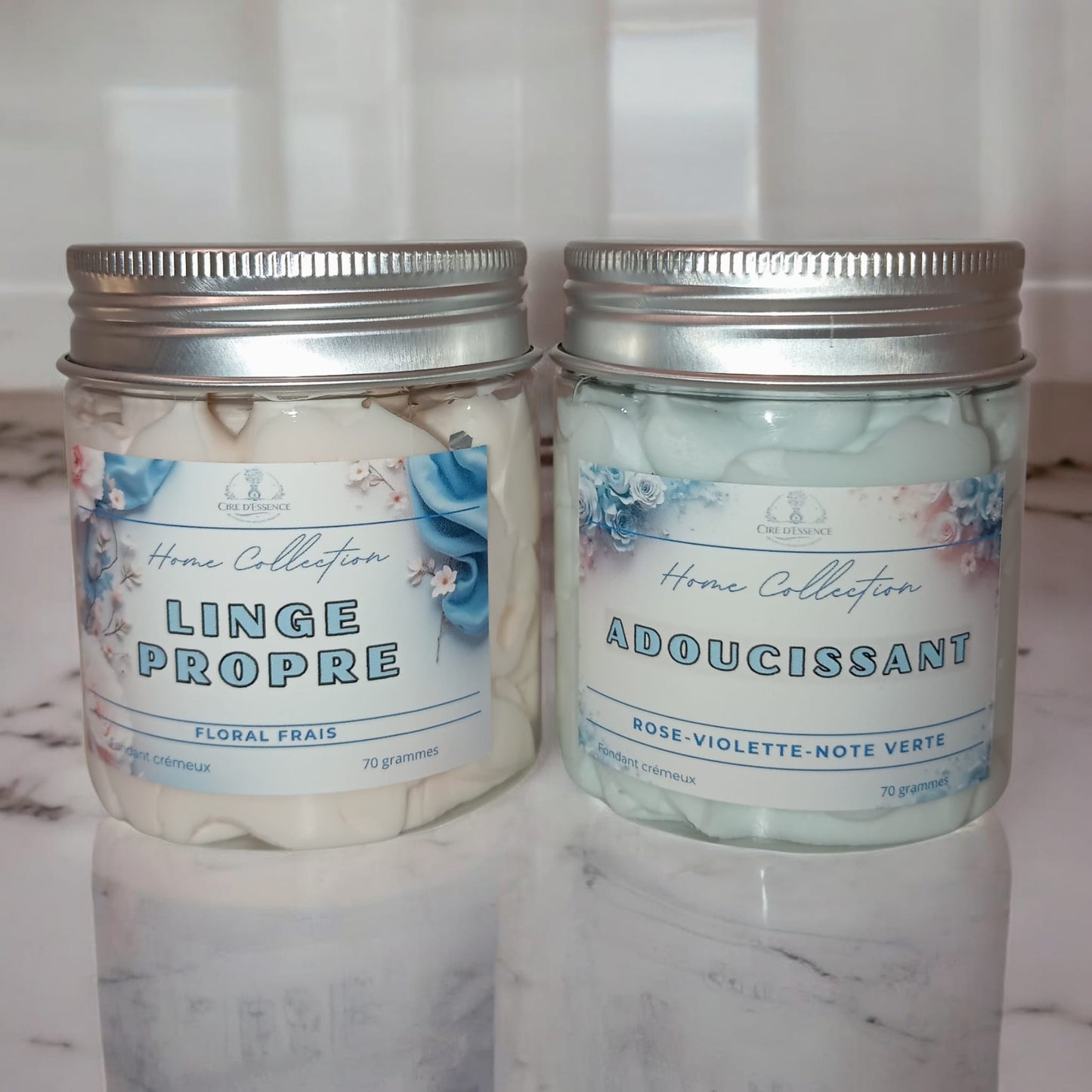 Coffret fondants parfumés crémeux Lot de 2 – Linge Propre & Adoucissant (70g x2)