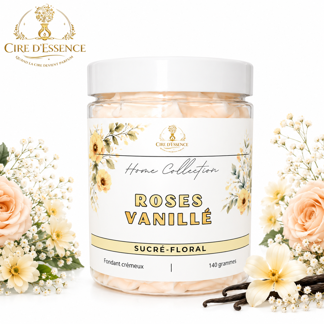 Fondant crémeux parfumé - 140 g - ROSES VANILLE